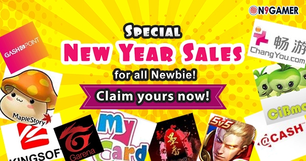 Special New Year Sales for all new on9gamers, claim yours now